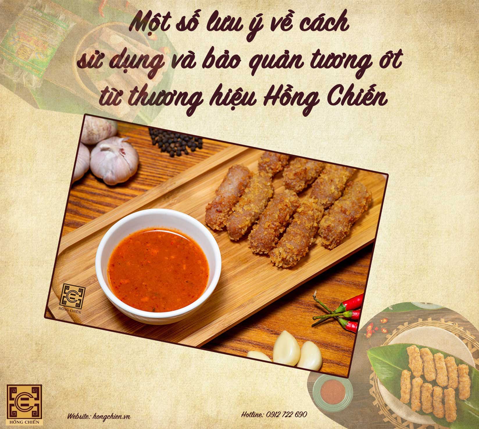 Một số lưu ý về cách sử dụng và bảo quản tương ớt từ thương hiệu Hồng Chiến